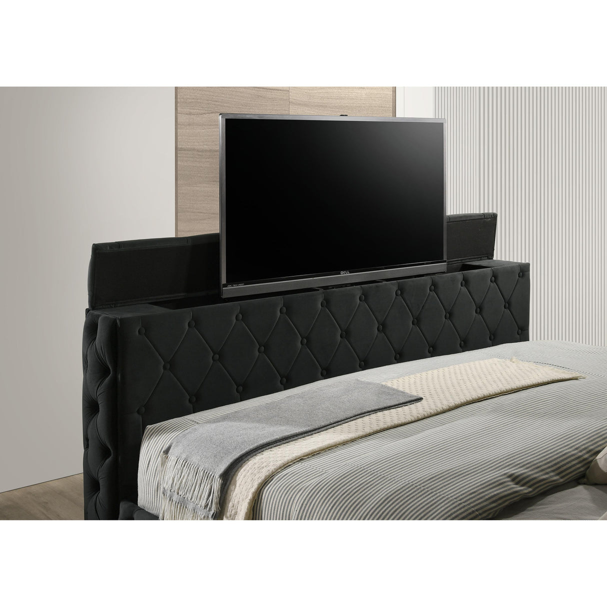  Crown Mark Josephine 5213BK-K King Bed with TV Lift IMAGE 7