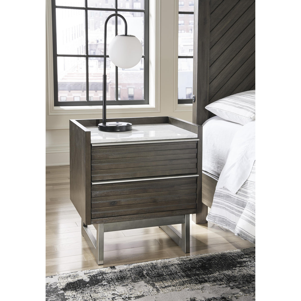  Ashley Arkenton B786-92 Two Drawer Night Stand IMAGE 5