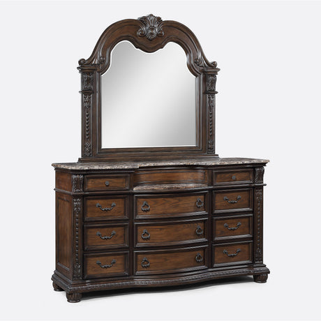  Crown Mark Stanley B1610-11 Dresser Mirror - Coffee Brown IMAGE 2