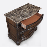  Crown Mark Stanley B1610-2 Nightstand - Coffee Brown IMAGE 2