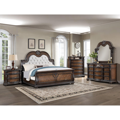  Crown Mark Stanley B1610-2 Nightstand - Coffee Brown IMAGE 3