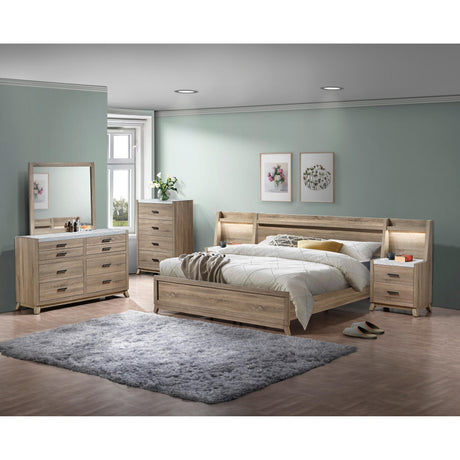  Crown Mark Tilston B3400-2 Nightstand with Wall Panel IMAGE 3