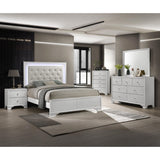  Crown Mark Lyssa B4312-F Full Bed with LED - Oat/Frost IMAGE 3