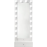  Crown Mark Luxo B4852WH-DB-SET Tall Lighted Vanity with Drawer - White IMAGE 2