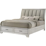  Crown Mark Jaymes B6582-K King Storage Bed - White Mist IMAGE 1