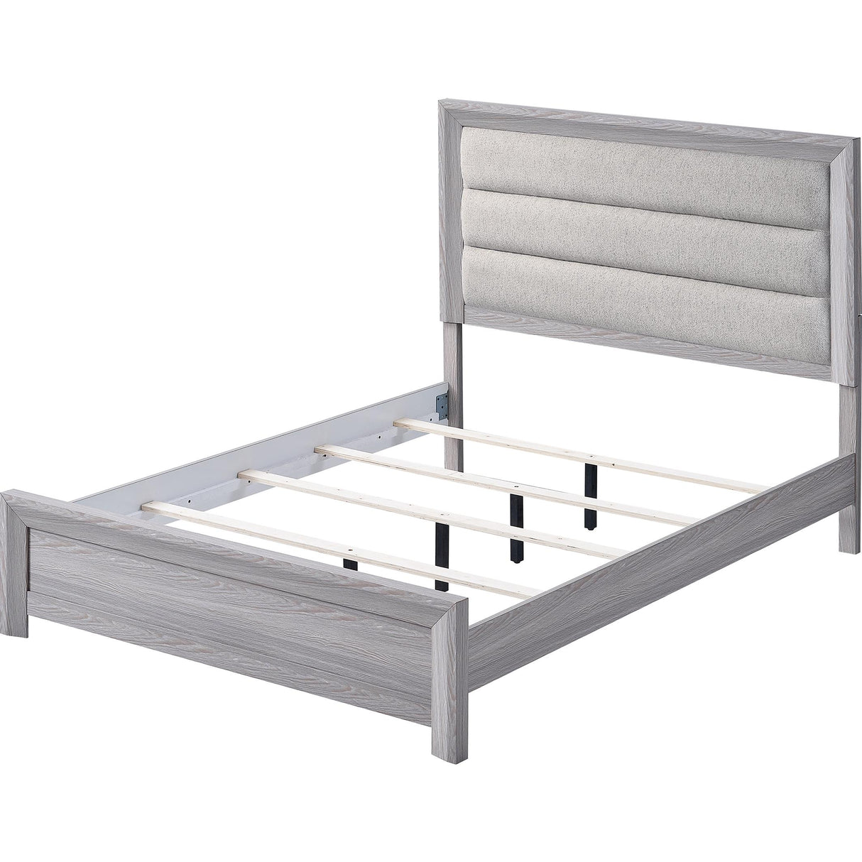  Crown Mark Adelaide B6712-Q Queen Upholstered Bed - Driftwood IMAGE 2