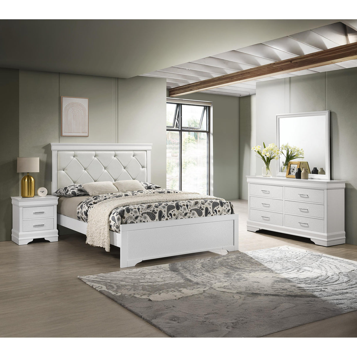  Crown Mark Amalia B6912-1 Dresser - White IMAGE 3