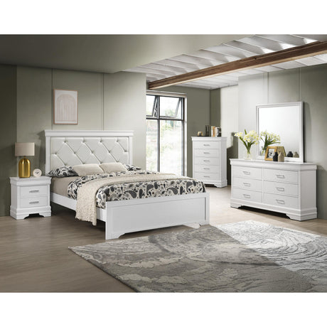  Crown Mark Amalia B6912-11 Dresser Mirror - White IMAGE 4