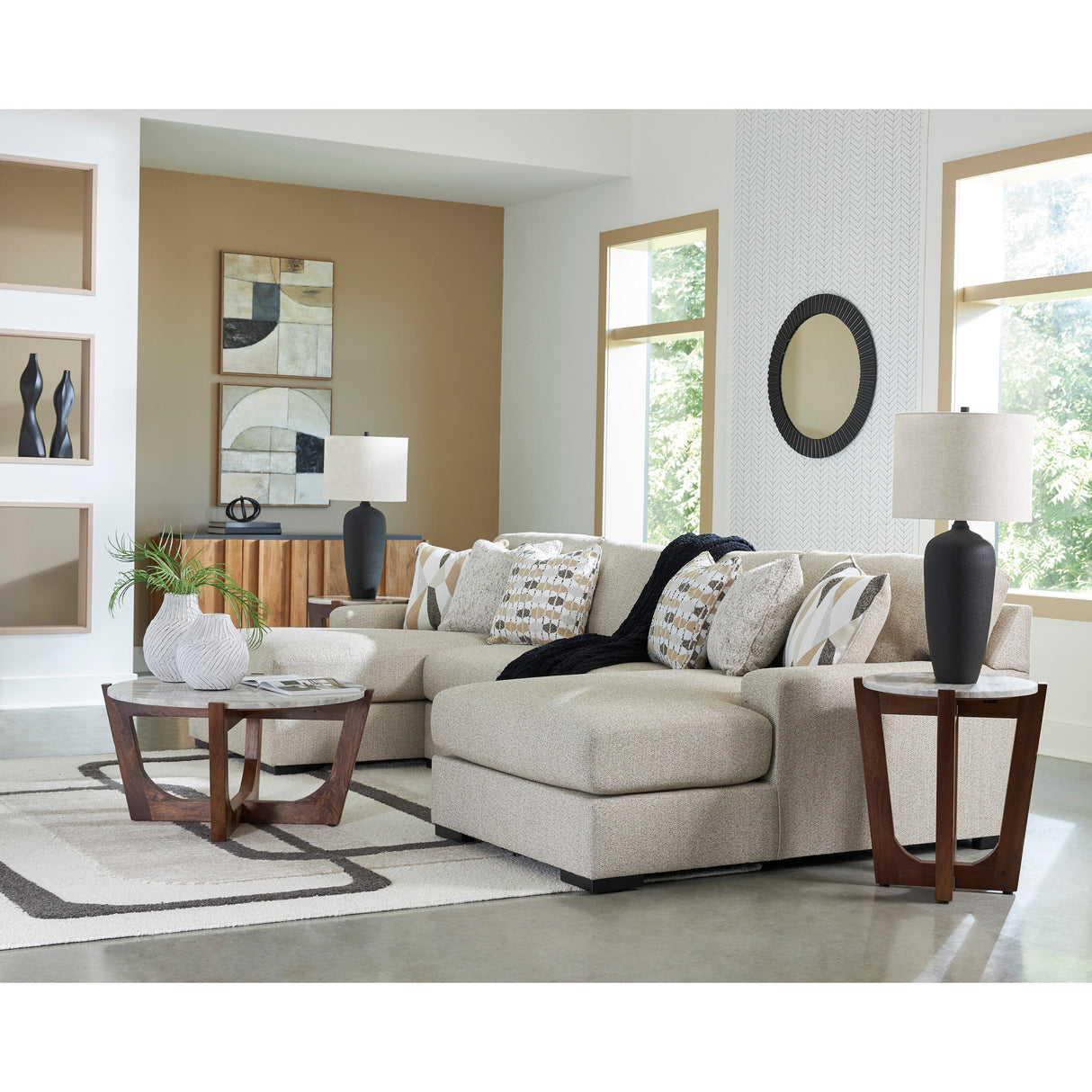  Benchcraft Laurelgrove 75105S7 3 pc Double Chaise Sectional IMAGE 3
