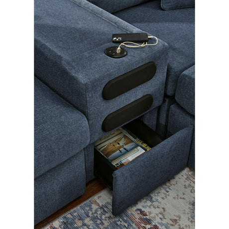  Signature Design by Ashley Modmax 92121S75 7 pc Sectional with Audio Console IMAGE 2