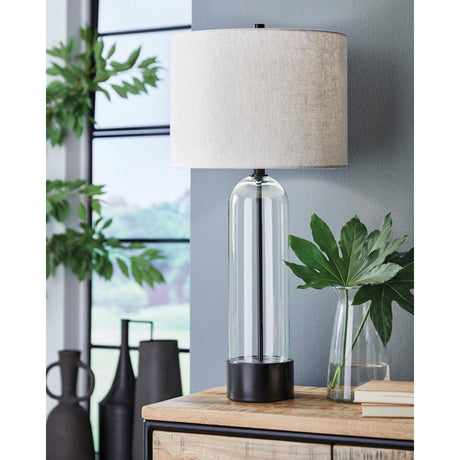  Signature Design by Ashley Kerrbrook L430944 Glass Table Lamp IMAGE 2
