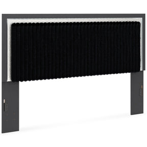  Signature Design by Ashley Zuraleus PCB3380-58 King Upholstered Panel Headboard IMAGE 1