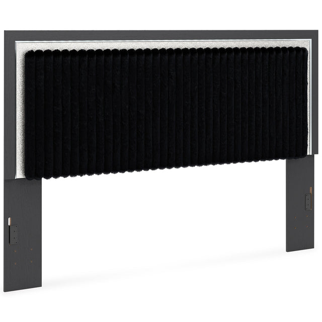  Signature Design by Ashley Zuraleus PCB3380-58 King Upholstered Panel Headboard IMAGE 1