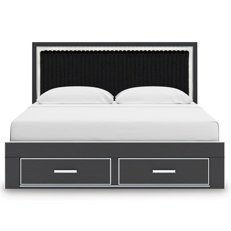  Signature Design by Ashley Zuraleus PCB3380B11 King Upholstered Panel Storage Bed IMAGE 3