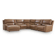  Signature Design by Ashley DeepWakes PCU62606S31 7 pc Reclining Sectional with Chaise and Storage Consoles IMAGE 1