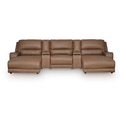  Signature Design by Ashley DeepWakes PCU62606S41 5 pc Reclining Sectional with Double Chaise and Storage Consoles IMAGE 1