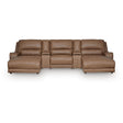 Signature Design by Ashley DeepWakes PCU62606S41 5 pc Reclining Sectional with Double Chaise and Storage Consoles IMAGE 1