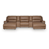  Signature Design by Ashley DeepWakes PCU62606S41 5 pc Reclining Sectional with Double Chaise and Storage Consoles IMAGE 1