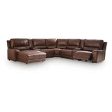  Signature Design by Ashley DeepWakes PCU62607S31 7 pc Reclining Sectional with Chaise and Storage Consoles IMAGE 1