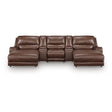  Signature Design by Ashley DeepWakes PCU62607S41 5 pc Reclining Sectional with Double Chaise and Storage Consoles IMAGE 1