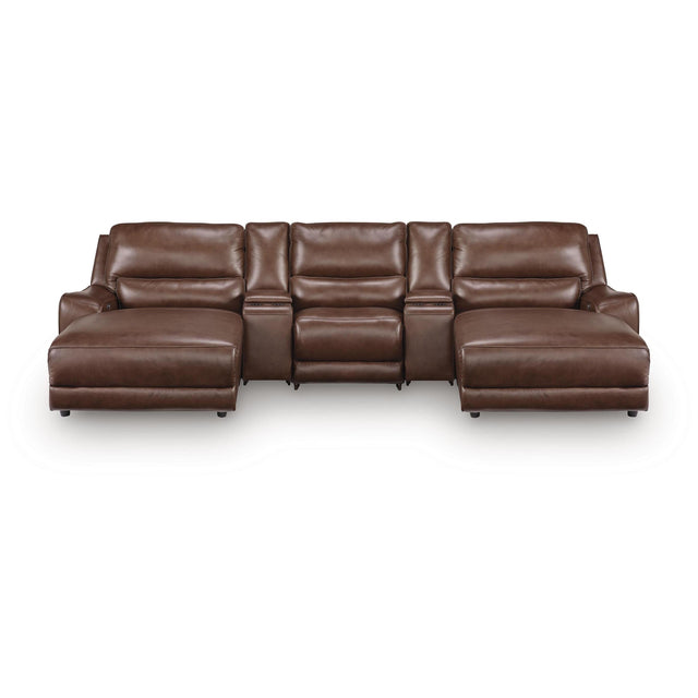  Signature Design by Ashley DeepWakes PCU62607S41 5 pc Reclining Sectional with Double Chaise and Storage Consoles IMAGE 1