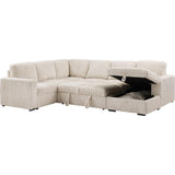  Coaster Furniture Devonshire 501205 Sleeper Sectional Sofa Storage Chaise - Camel IMAGE 4