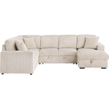  Coaster Furniture Devonshire 501205 Sleeper Sectional Sofa Storage Chaise - Camel IMAGE 5