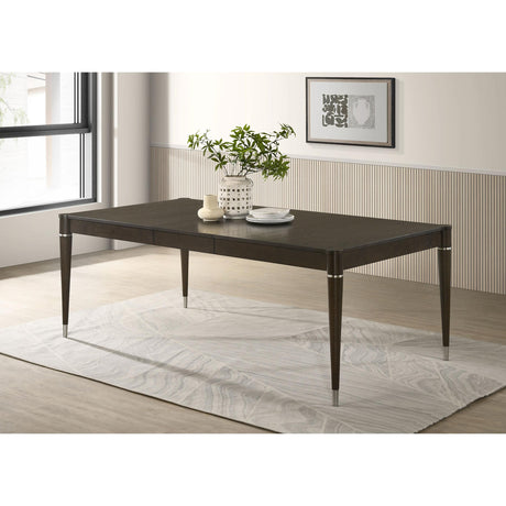  Coaster Furniture Reseda 193671 81-inch Extension Leaf Dining Table - Ash Brown IMAGE 2