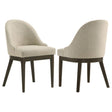  Coaster Furniture Reseda 193672 Set of 2 Upholstered Dining Side Chair - Beige IMAGE 1