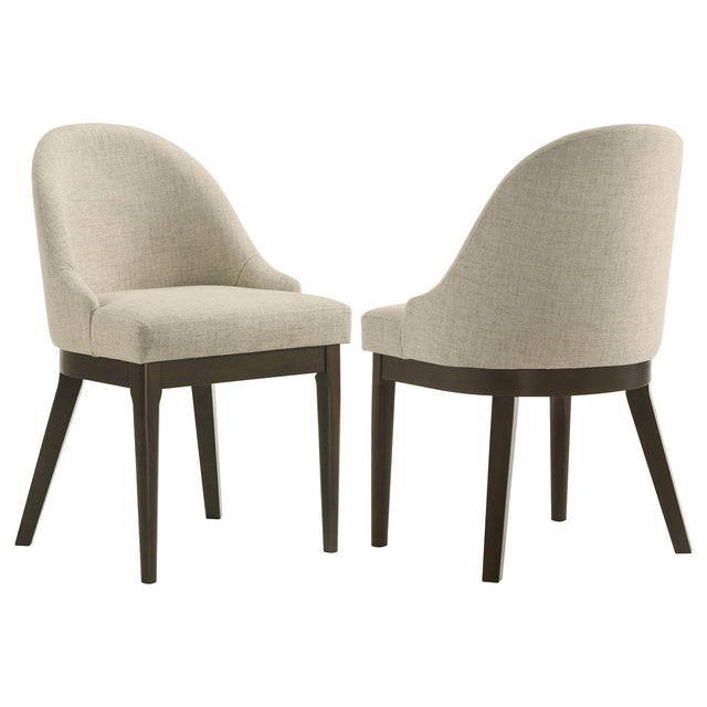  Coaster Furniture Reseda 193672 Set of 2 Upholstered Dining Side Chair - Beige IMAGE 1