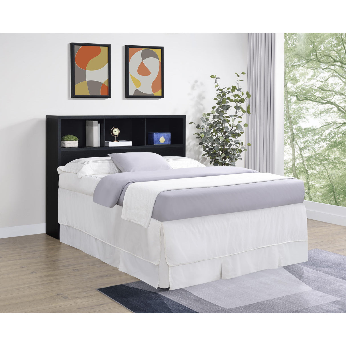  Coaster Furniture Westpark 315851Q 49-inch Queen Bookcase Headboard - Black IMAGE 2