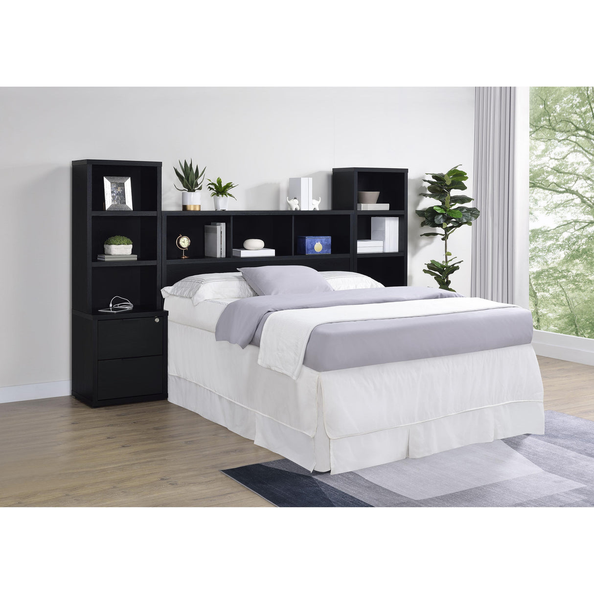  Coaster Furniture Westpark 315851Q 49-inch Queen Bookcase Headboard - Black IMAGE 9