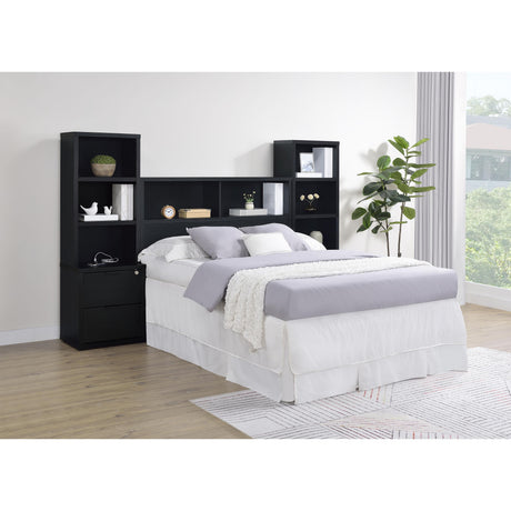  Coaster Furniture Westpark 315851F 49-inch Full Bookcase Headboard - Black IMAGE 9