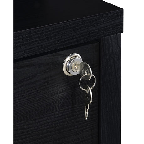  Coaster Furniture Westpark 802703 3-shelf Bookcase USB and Lockable Drawer - Black IMAGE 10