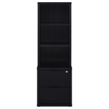  Coaster Furniture Westpark 802703 3-shelf Bookcase USB and Lockable Drawer - Black IMAGE 4