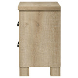  Coaster Furniture Oakglen 225102 2-drawer Nightstand Bedside Table - Weathered Oak IMAGE 5