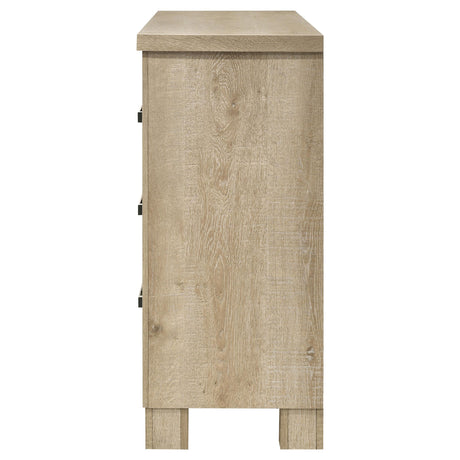  Coaster Furniture Oakglen 225103 6-drawer Dresser - Weathered Oak IMAGE 5