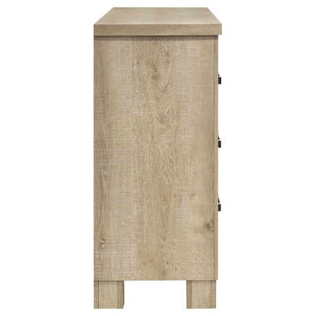  Coaster Furniture Oakglen 225103 6-drawer Dresser - Weathered Oak IMAGE 9