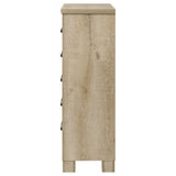  Coaster Furniture Oakglen 225105 5-drawer Chest - Weathered Oak IMAGE 5