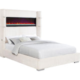  Coaster Furniture Tisdall 306032KW Upholstered California King Flame Visualizer Bed - Cream IMAGE 3