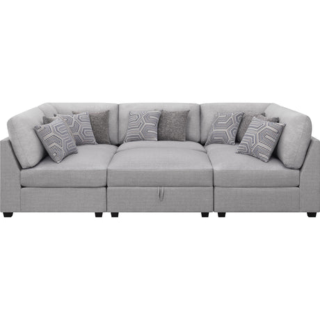  Coaster Furniture Cambria 551511-S6A 6 pc Upholstered Modular Sectional - Grey IMAGE 3