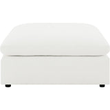  Coaster Furniture Raleigh 551753 Boucle Upholstered Ottoman - Ivory IMAGE 3