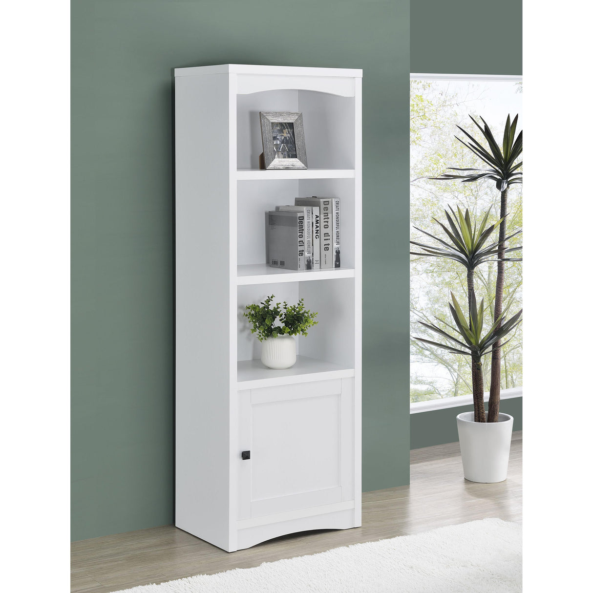  Coaster Furniture Laughlin 724113-SET 3-piece Entertainment Center TV Stand - White IMAGE 2