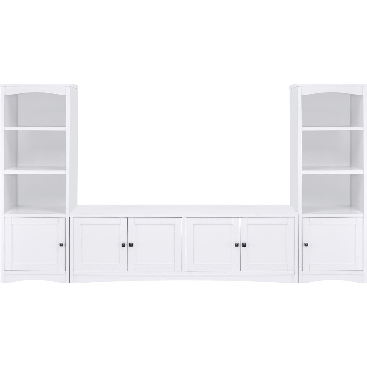  Coaster Furniture Laughlin 724113-SET 3-piece Entertainment Center TV Stand - White IMAGE 3