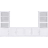 Coaster Furniture Laughlin 724113-SET 3-piece Entertainment Center TV Stand - White IMAGE 3