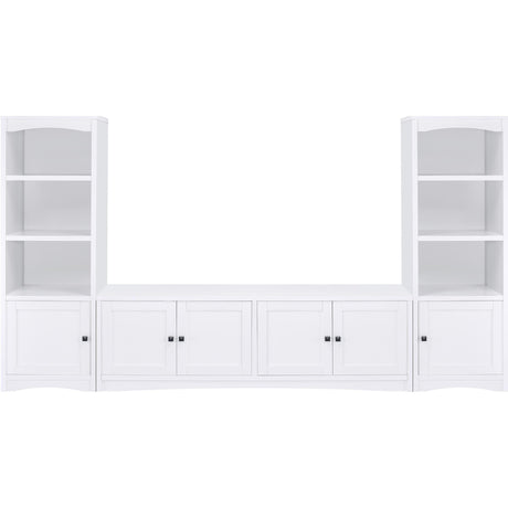  Coaster Furniture Laughlin 724113-SET 3-piece Entertainment Center TV Stand - White IMAGE 3
