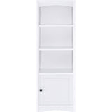  Coaster Furniture Laughlin 724114 3-shelf Engineered Wood Media Tower - White IMAGE 4