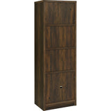  Coaster Furniture Laughlin 724124 3-shelf Engineered Wood Media Tower - Dark Pine IMAGE 7