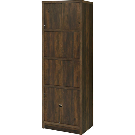  Coaster Furniture Laughlin 724124 3-shelf Engineered Wood Media Tower - Dark Pine IMAGE 9