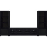  Coaster Furniture Jupiter 736303-SET 3-piece Entertainment Center 79-inch TV Stand - Black IMAGE 2